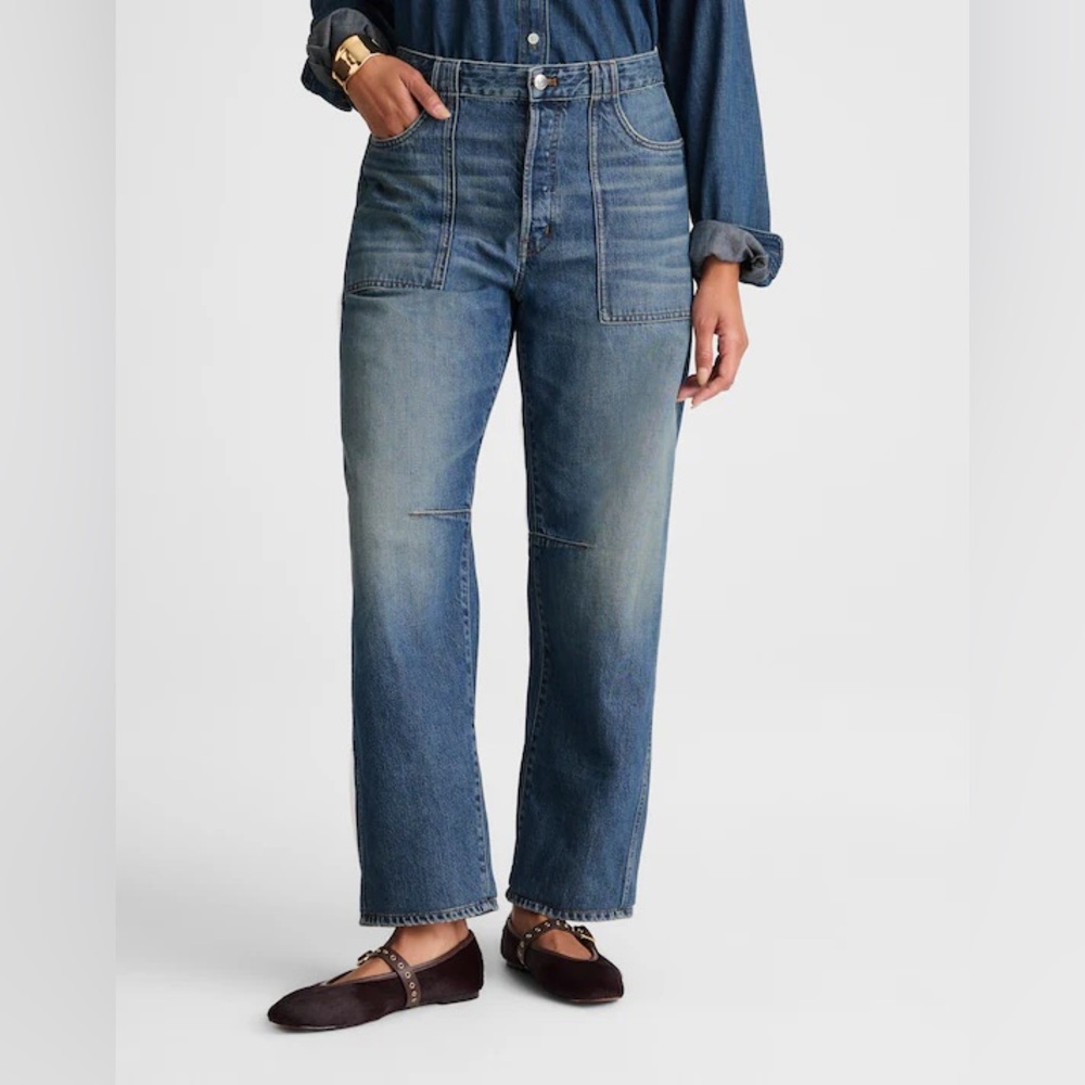 Madewell the curvy darted barrel-leg jean size 28